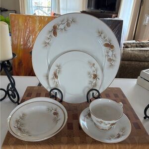 Three Castle China Pine Crest Dinnerware Set 53 Pieces